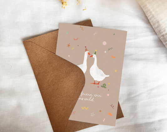 Karte Gans wild (Postkarte A6)