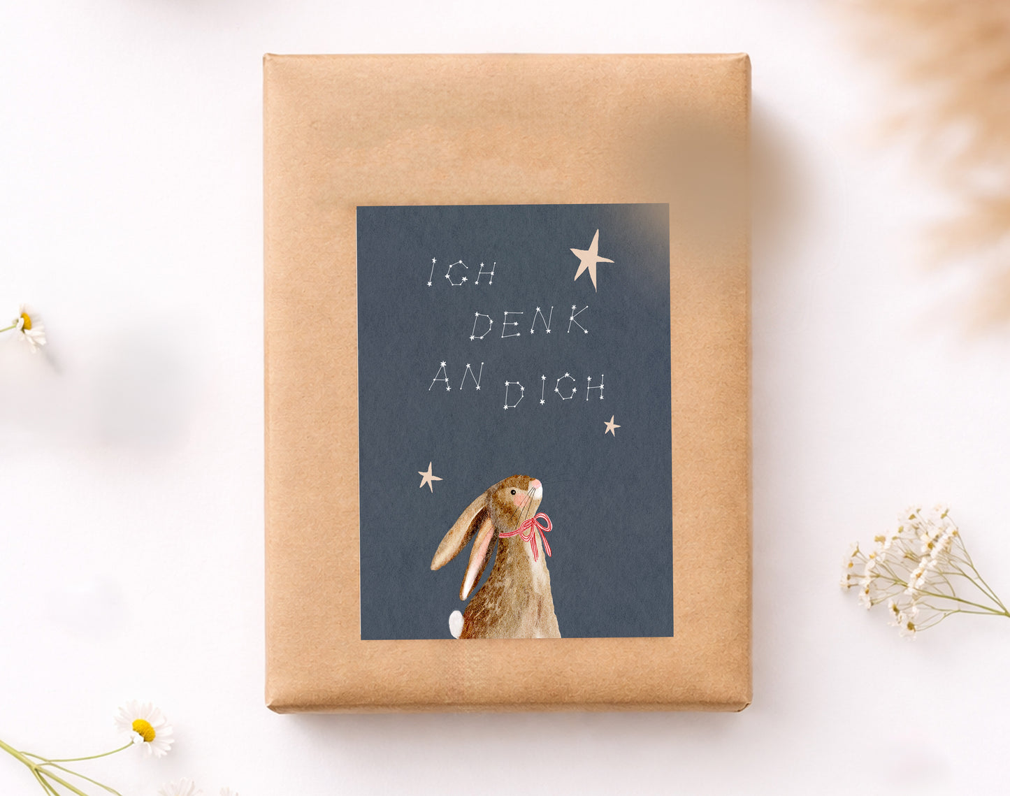 Karte "Ich denk an dich" (Postkarte A6)