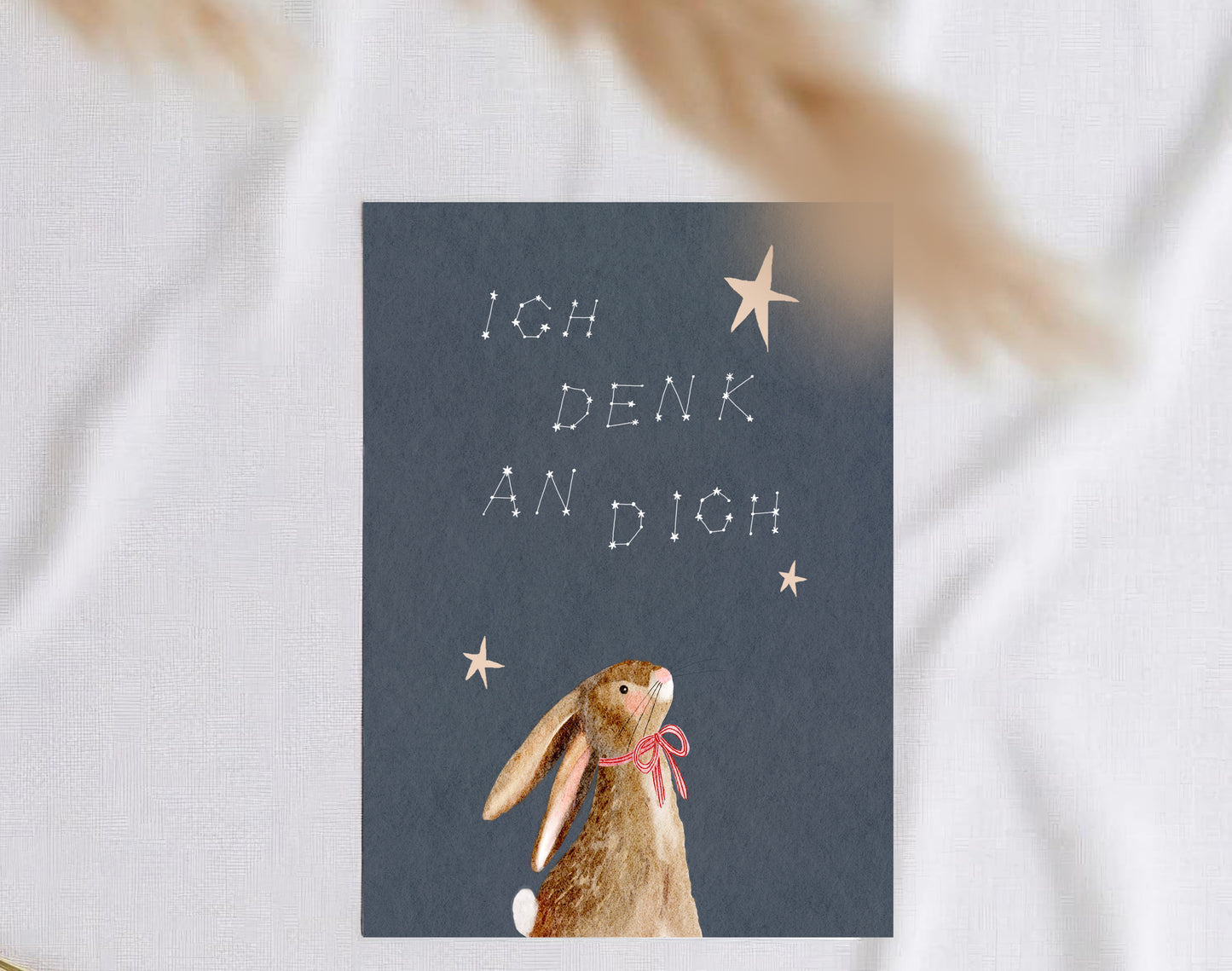 Karte "Ich denk an dich" (Postkarte A6)