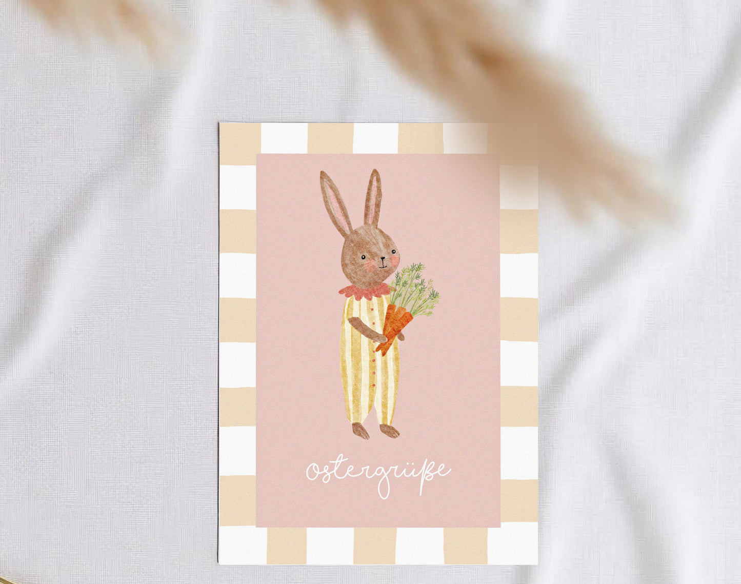 Osterkarte Hase Ostergrüße (Postkarte A6)