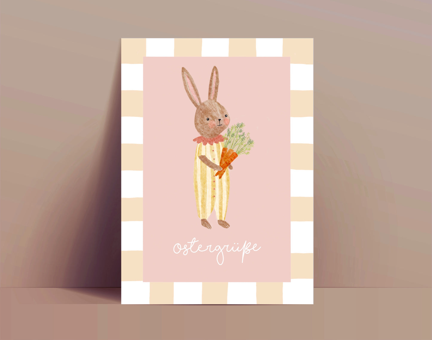 Osterkarte Hase Ostergrüße (Postkarte A6)