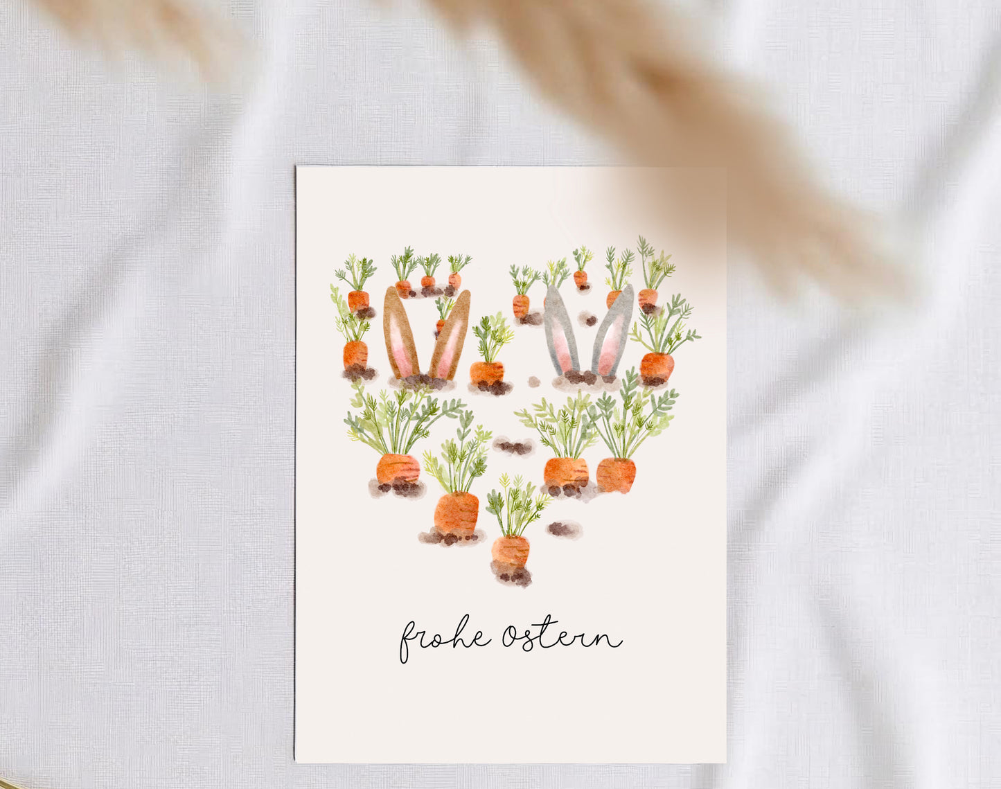 Osterkarte Karottenfeld (Postkarte A6)