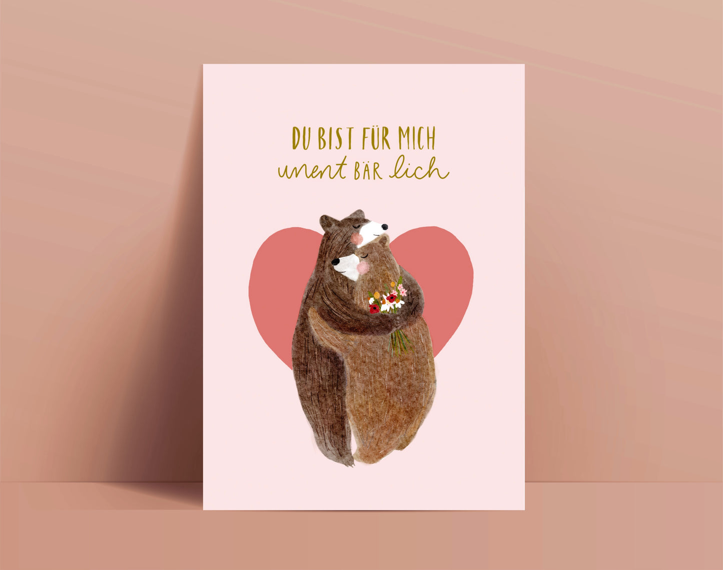 Karte Valentinstag Bären Liebe Freundschaft (Postkarte A6)