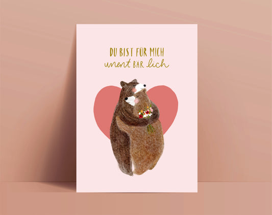 Karte Valentinstag Bären Liebe Freundschaft (Postkarte A6)
