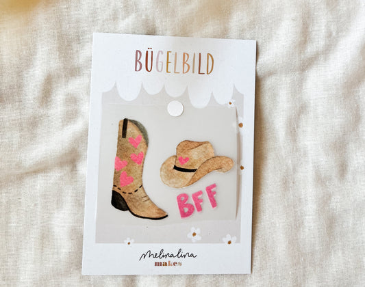 Bügelbild Cowboystiefel – Bügelpatch Swifties & beste Freundinnen