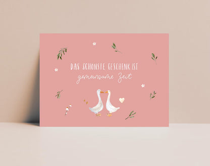 Karte für Gemeinsame Zeit – Gutschein zum Geburtstag (Postkarte A6)