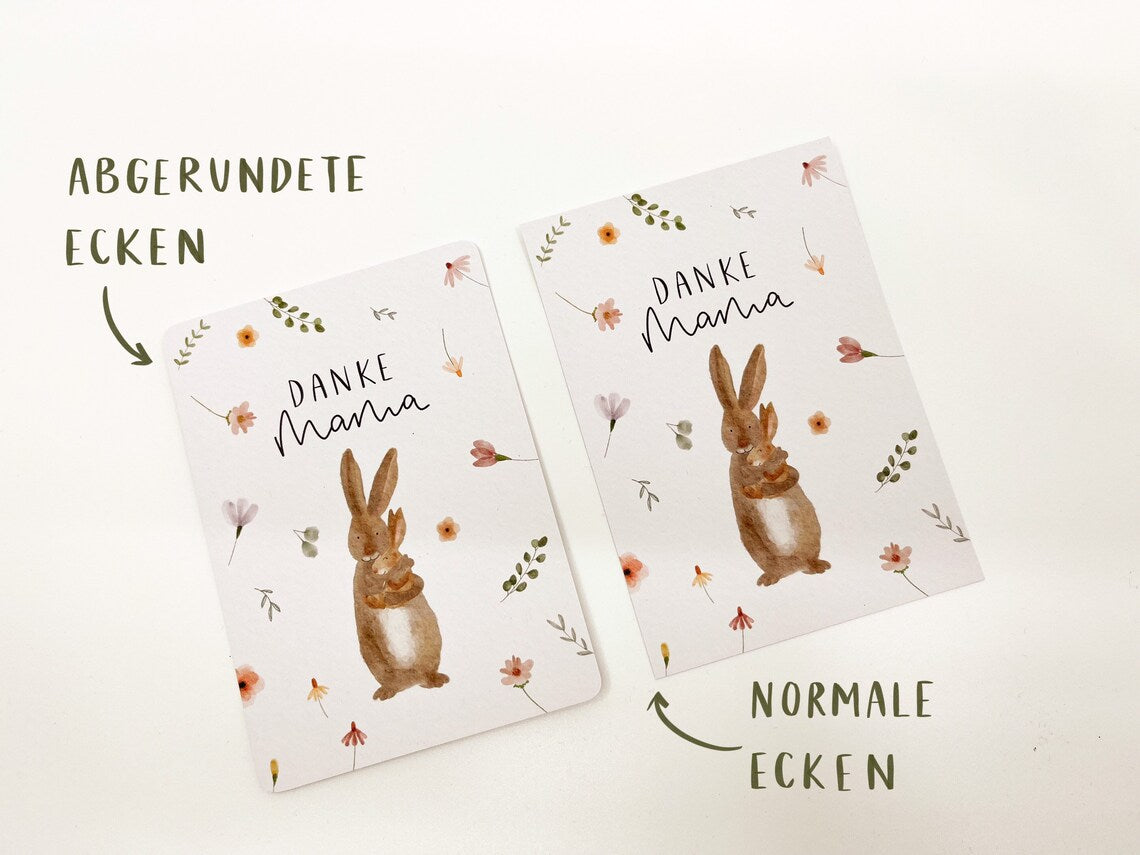 Karte zum Muttertag Danke Mama (Postkarte A6)