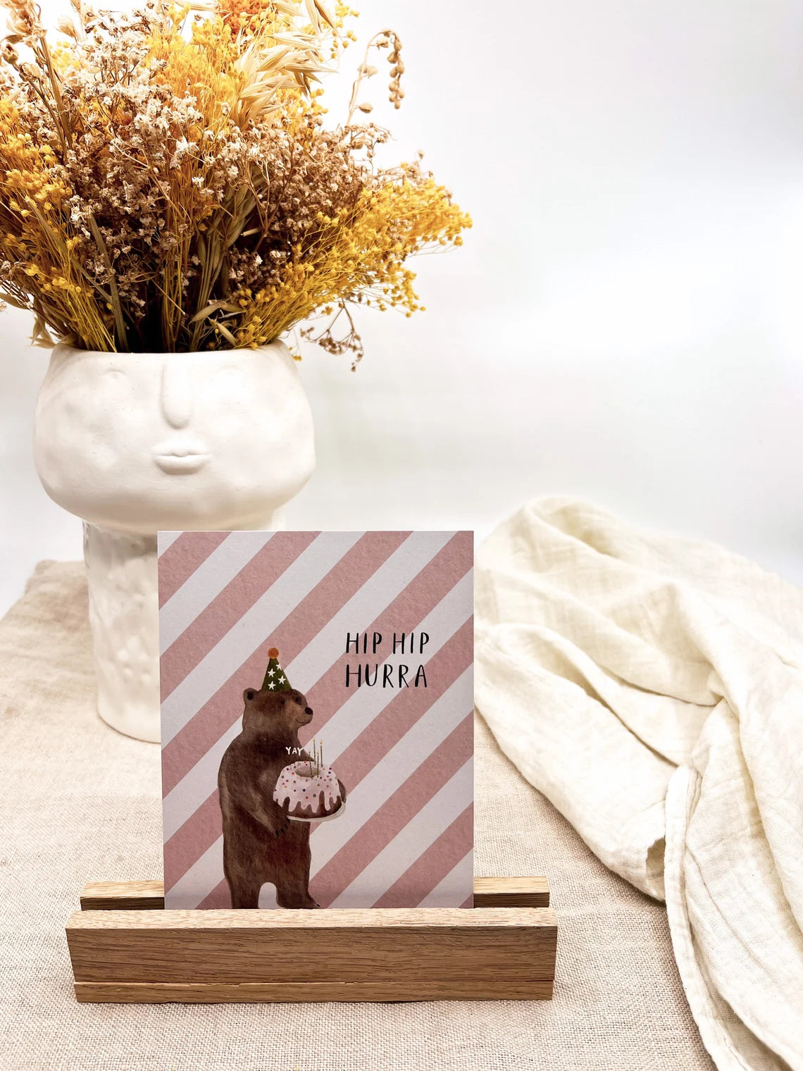 Karte Geburtstag Party Braunbär (Postkarte A6)