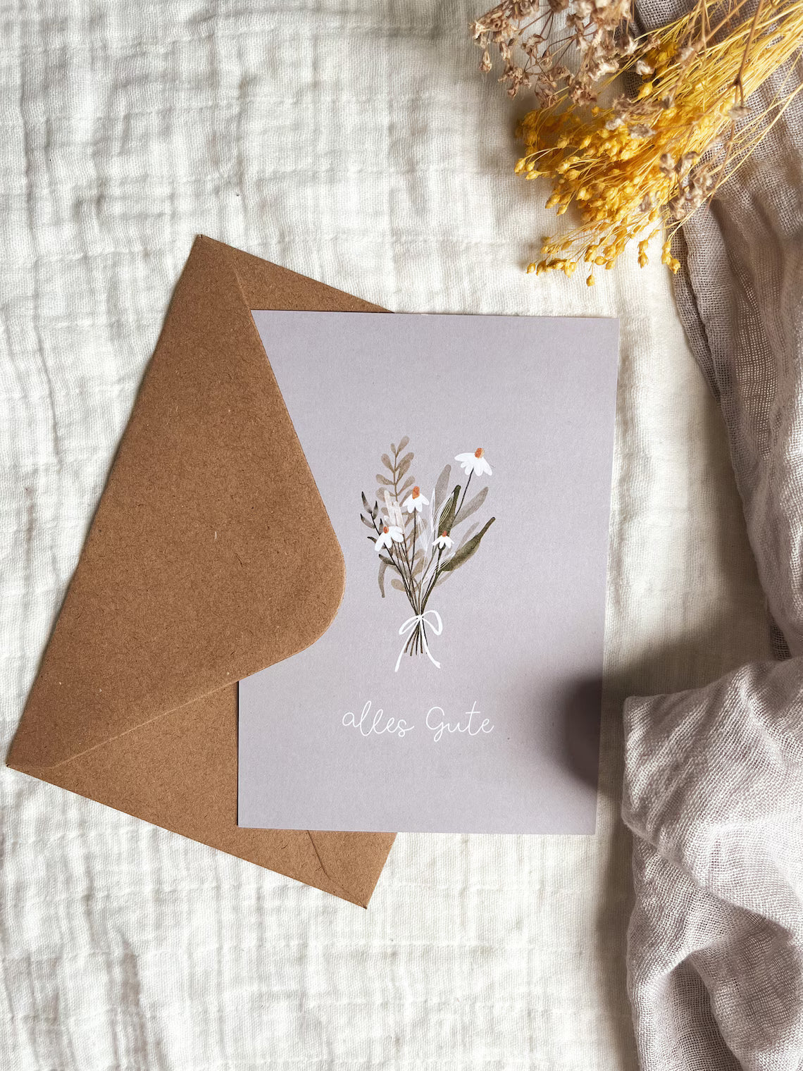 Karte Geburtstag Alles Gute Blumenstrauß (Postkarte A6)