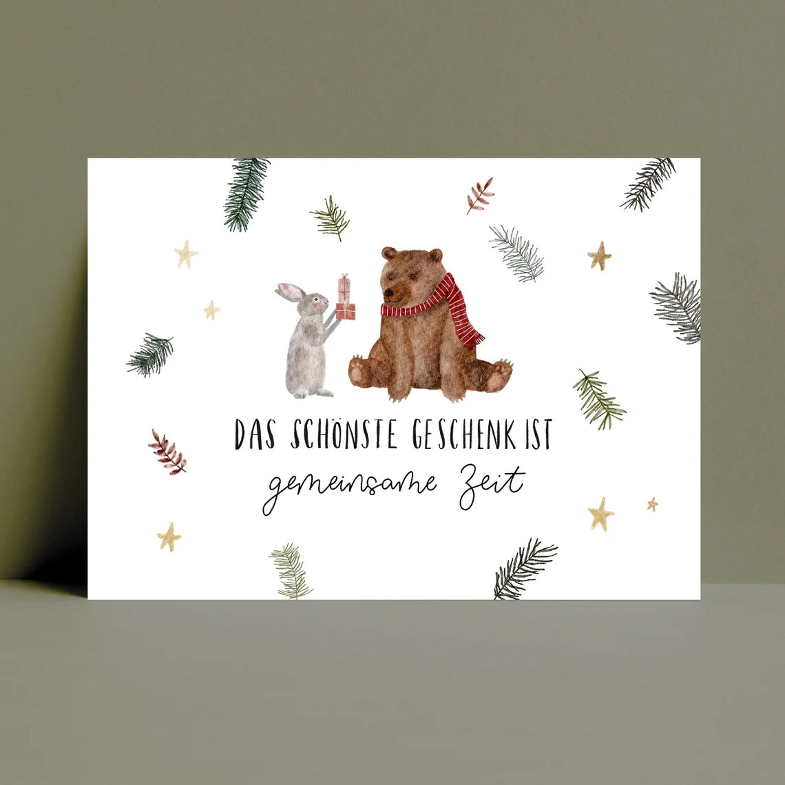 Karte für gemeinsame Zeit – Weihnachtsgutschein zum Verschenken (Postkarte A6)