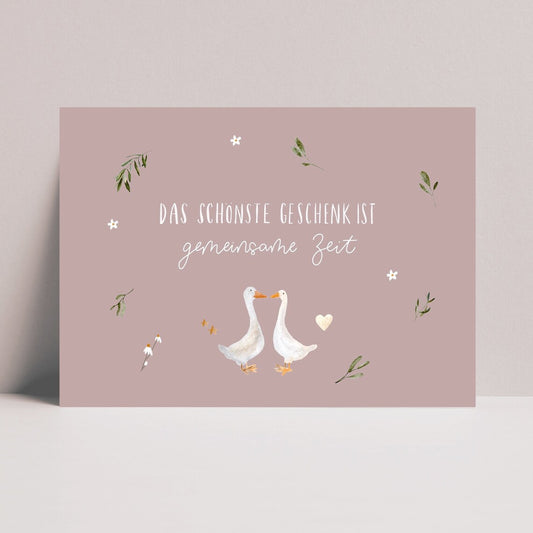 Karte für Gemeinsame Zeit – Gutschein zum Geburtstag (Postkarte A6)
