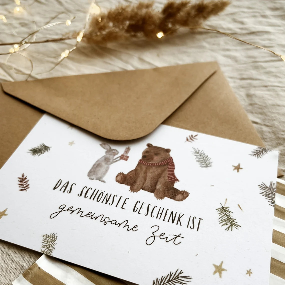Karte für gemeinsame Zeit – Weihnachtsgutschein zum Verschenken (Postkarte A6)