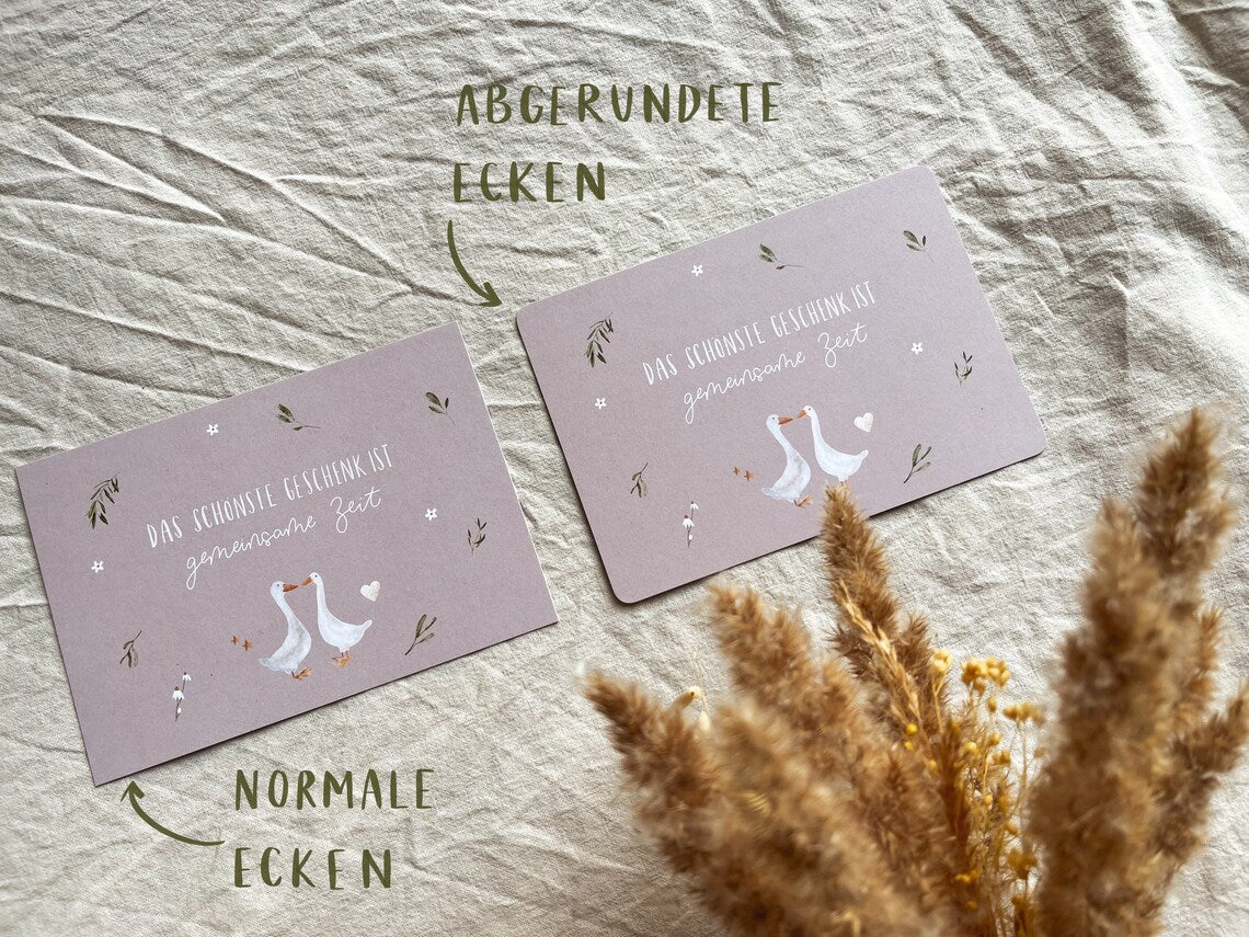 Karte für Gemeinsame Zeit – Gutschein zum Geburtstag (Postkarte A6)