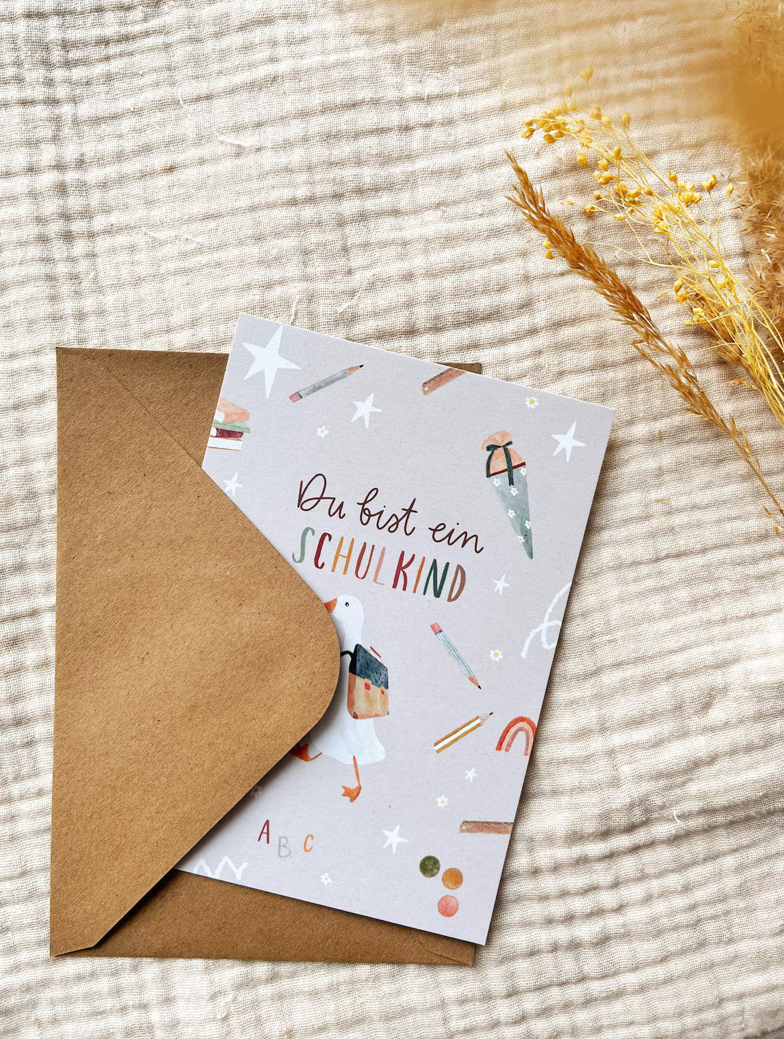 Karte Schulanfang Schulkind (Postkarte A6)