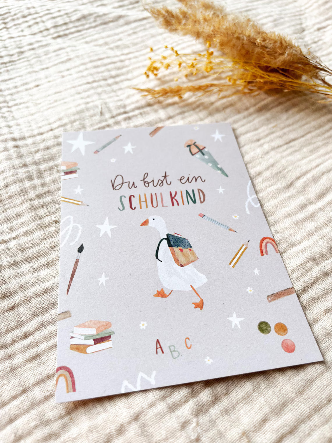 Karte Schulanfang Schulkind (Postkarte A6)