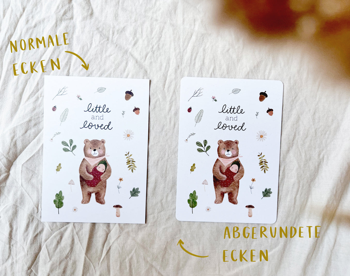 Karte Geburt Bär Wald (Postkarte A6)