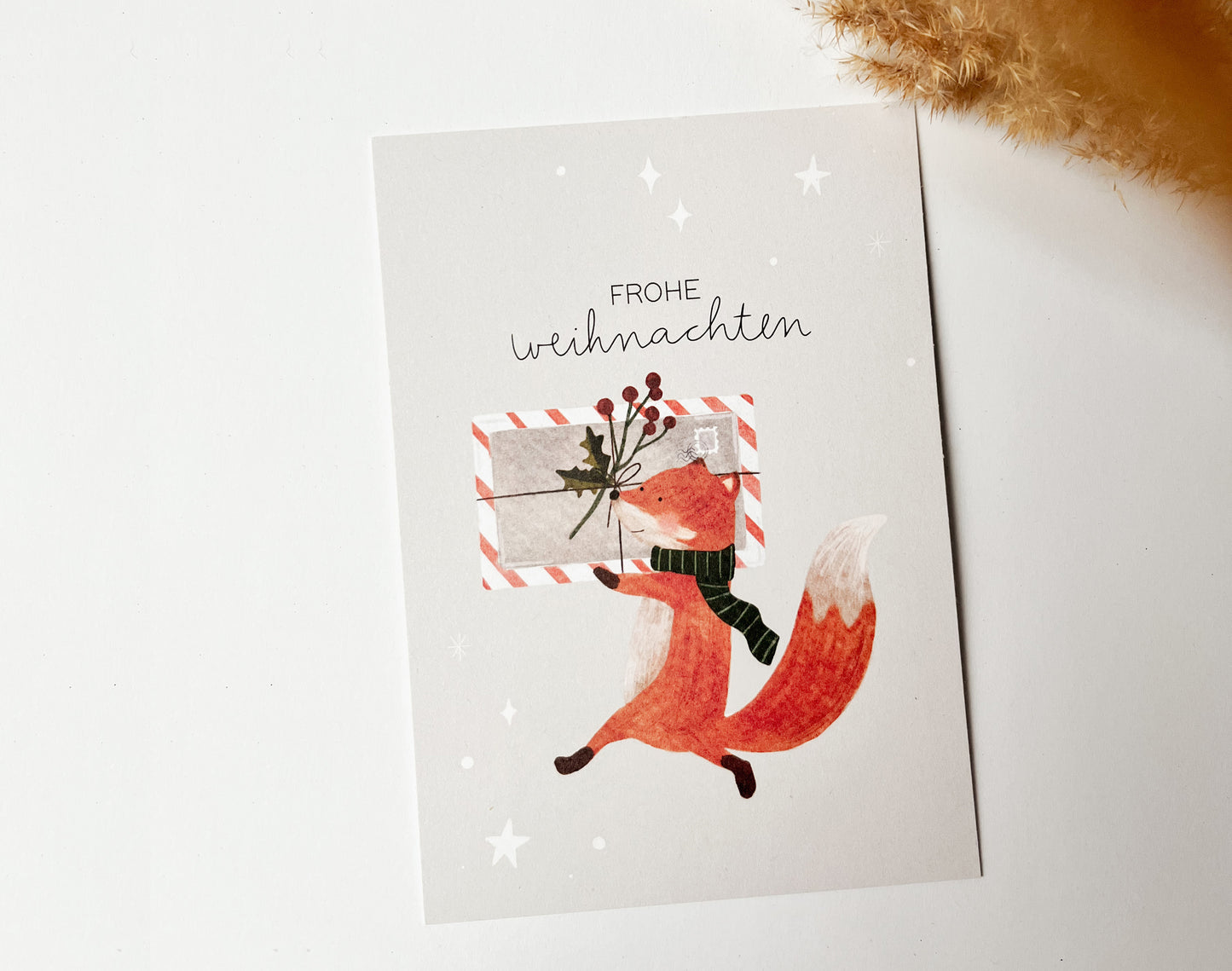 Weihnachtskarte Fuchs „Frohe Weihnachten“