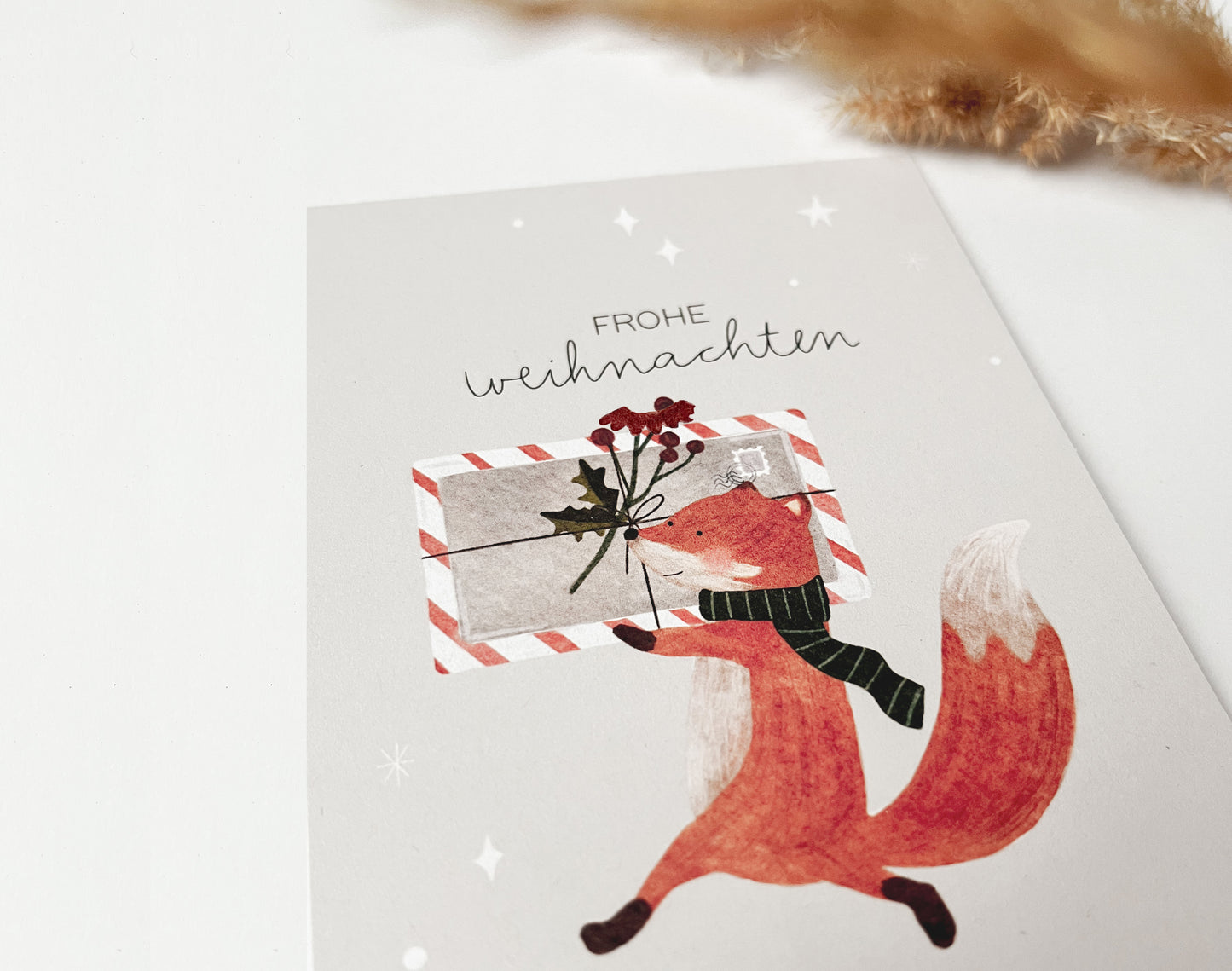 Weihnachtskarte Fuchs „Frohe Weihnachten“