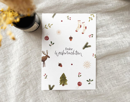 Weihnachtskarten Set / 6er Kartenset