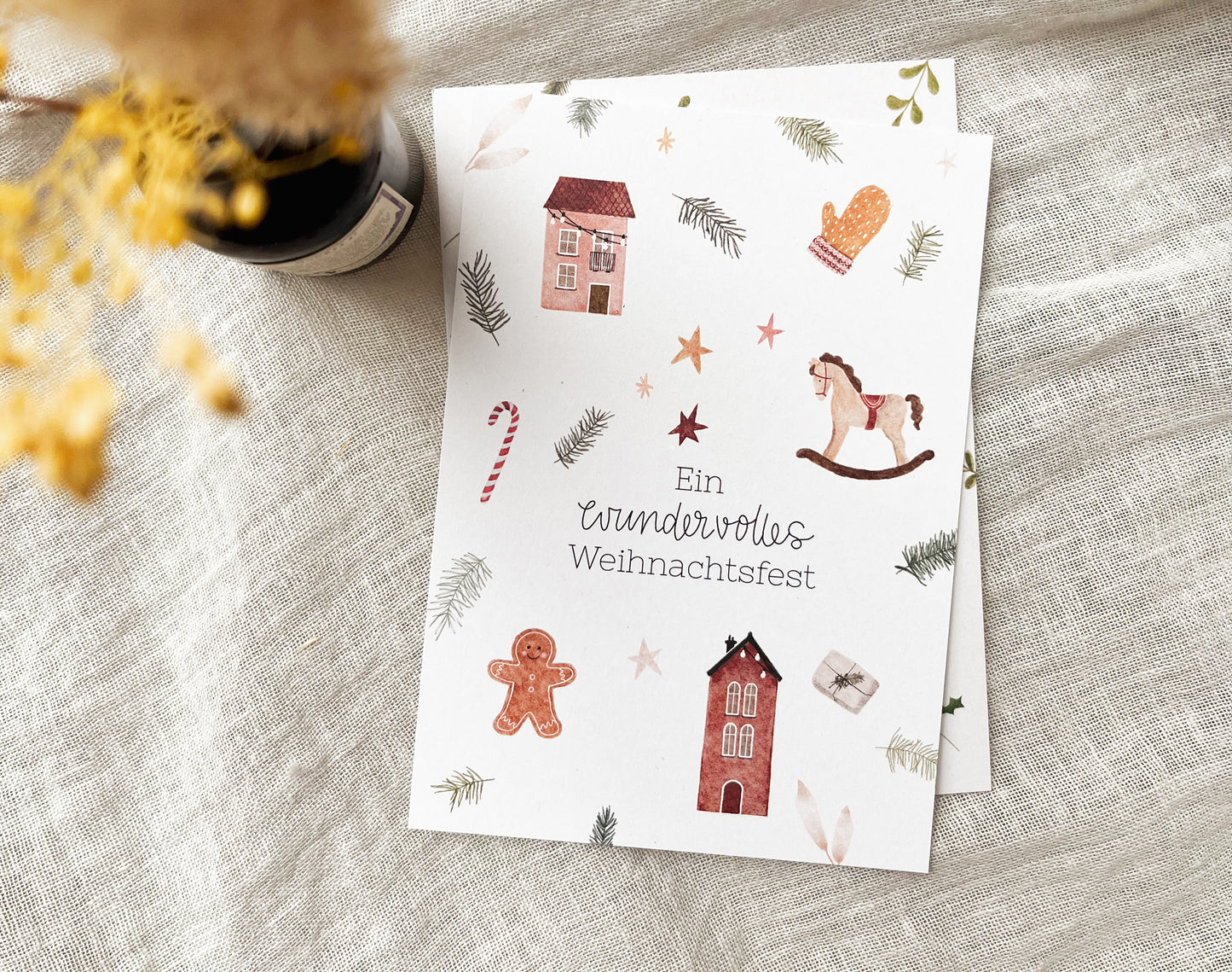 Weihnachtskarten Set / 6er Kartenset